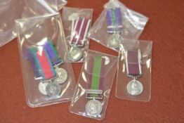 A group of Victorian and later miniature dress campaign medals including Afghanistan with an Ali