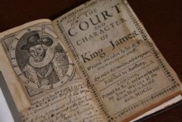 [Weldon, Sir Anthony] The Court and Character of King James, London, Published by Authority, Printed