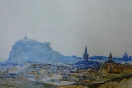 Andrew F. Affleck (Scottish 1869-1935), A Panoramic View of Edinburgh, signed lower right,