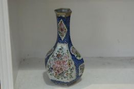A late 19th century porcelain vase in the Chinese Export style, probably Samson of Paris, of