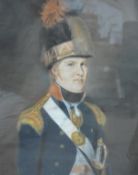 Scottish School, c. 1800, Portrait of an Officer of the Edinburgh Volunteers, pastel, framed. 57cm