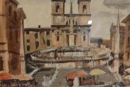 James Miller R.S.A., R.S.W., (Scottish 1893-1987), The Spanish Steps, signed, titled in the mount,