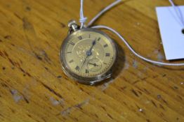 An early 20th century 9ct gold lady's fob watch, the gilt dial with Roman numerals and subsidiary