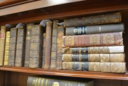 A collection of books, the majority 18th and early 19thc, various bindings, subjects include