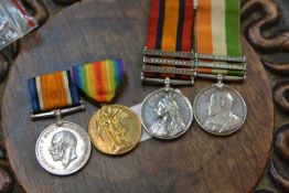 Two Boer War medals; a Queen's South Africa Medal with three bars, Wittebergen, Transvaal and Cape