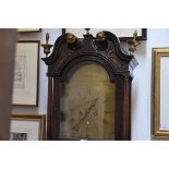 A George III Scottish oak longcase clock, the arched brass dial signed Dan. Binny Edinburgh, with