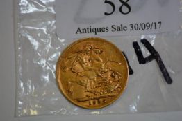 A George V full sovereign 1925