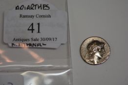 Ariarathes VI drachm 130-116BC, condition about very fine