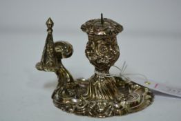A George IV silver chamberstick, James Kirkby, Gregory & Co., Sheffield 1825, in the Rococo