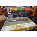 Two Graham Farish by Bachmann boxed model rail sets: Cumbrian Mountain Express, N gauge; and The