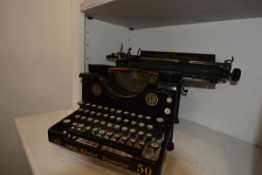 A vintage Smith Premier typewriter, model no. 50