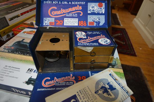 A vintage "Construments" game, no. 20 outfit, in original cardboard box