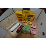 A group of Dinky model vehicles, mostly boxed including French made examples Taxi Ariane Simca,