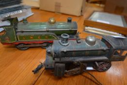 A vintage 00 gauge Hornby tinplate LNER locomotive; together with another of similar date (2)