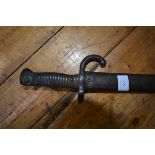 A French chassepot bayonet engraved St Etienne 1879, matching numbers