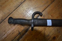 A French chassepot bayonet engraved St Etienne 1879, matching numbers