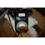A vintage black bakelite telephone (converted)