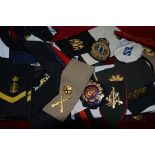 A group of military, police and security cloth badges, epaulettes etc including Logistics Corps, The