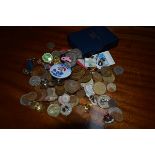 A mixed group of GB and World coins, school medals etc