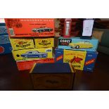 A group of model vehicles including a Corgi Citroen D.S. 19, model no. 210, boxed, Lesney Models