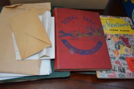 A group of schoolboy stamp and cigarette albums