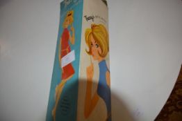 A 1960's Palitoy Tressy, brunette with pink dress, in original box