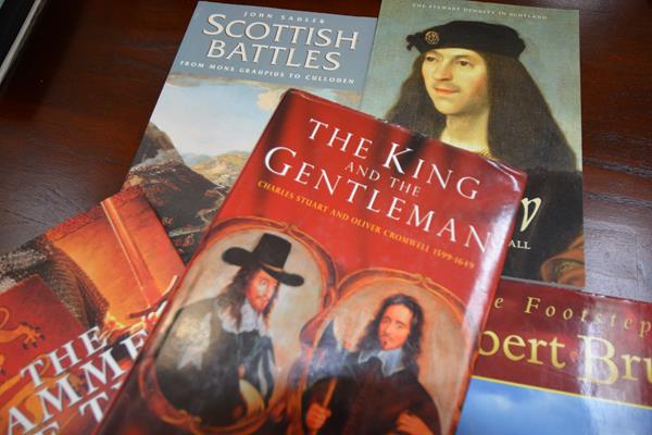 A large collection of reference books on English and Scottish history, both hardback and softback (a