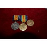 A World War I pair of medals, War and Victory medals to Lt. W. A. Johnston and 1914 commemorative
