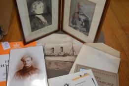 A group of ephemera including 1950's/60's party invitations, an Edwardian portrait photograph of