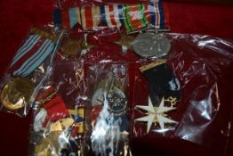 A group of medals, military and civilian, including a World War II group including the Africa