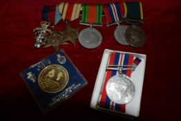 A World War II medal group, 39-45 Star, Africa Star, Defence Medal, War Medal, Territorial Medal