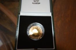 A Royal Mint limited edition £2 gold proof coin, 50th anniversary of the Double Helix DNA discovery,