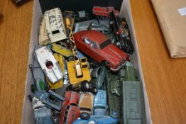 A group of vintage play worn diecast model vehicles