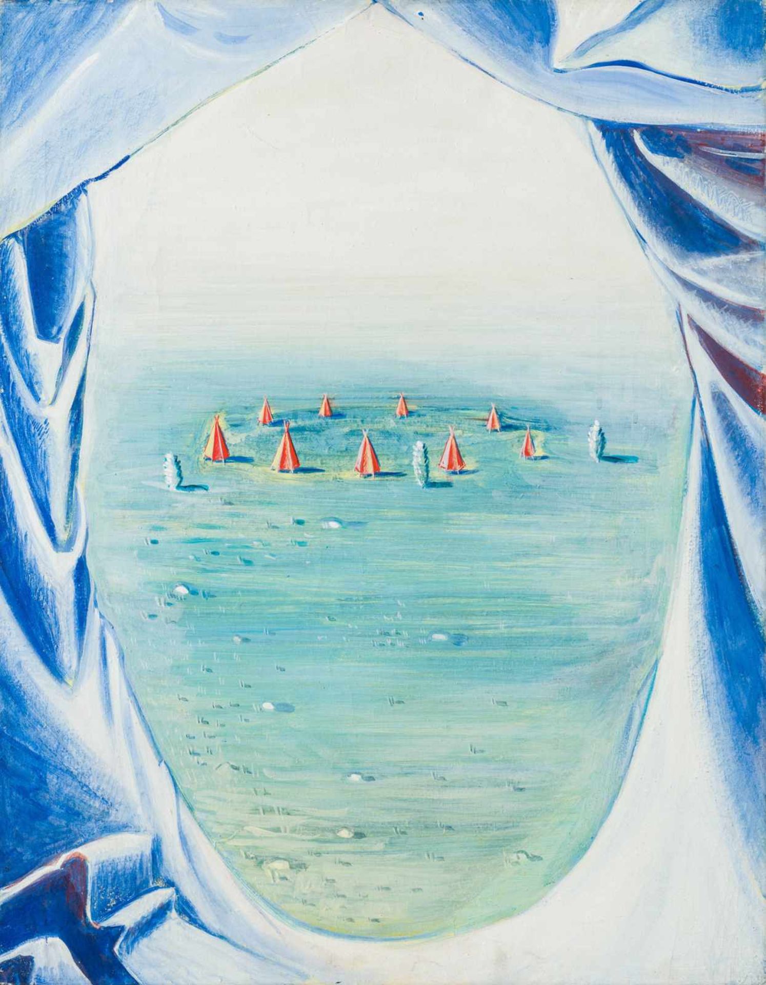 Johanna Kandl Wien 1954 geb. Ohne Titel Öl auf Leinwand 69,5 x 54,5 cm 1980er Jahre Die Künstlerin