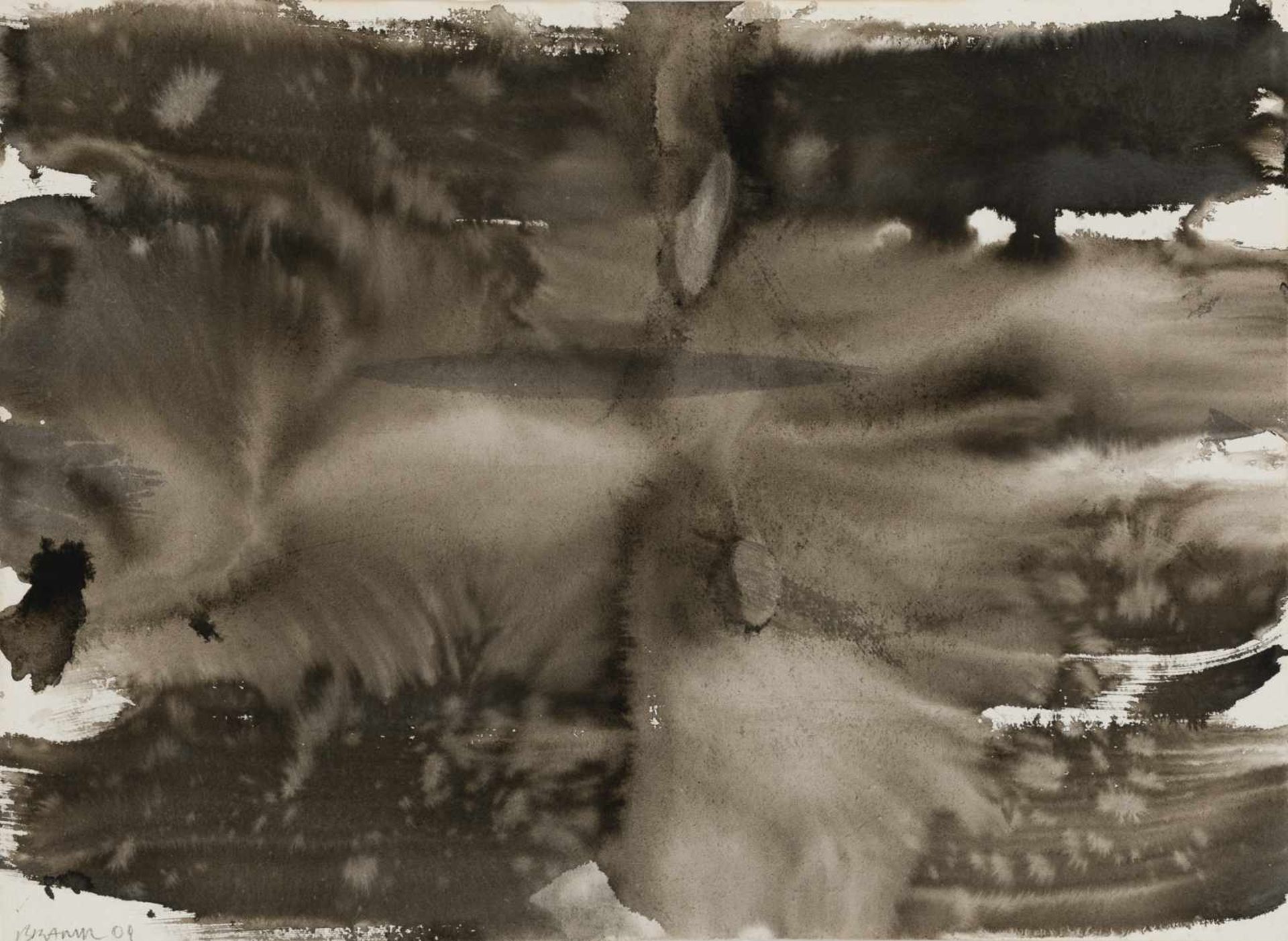 Herbert Brandl Graz 1959 geb. Ohne Titel Aquarell auf Papier 56 x 76 cm 2009 links unten signiert