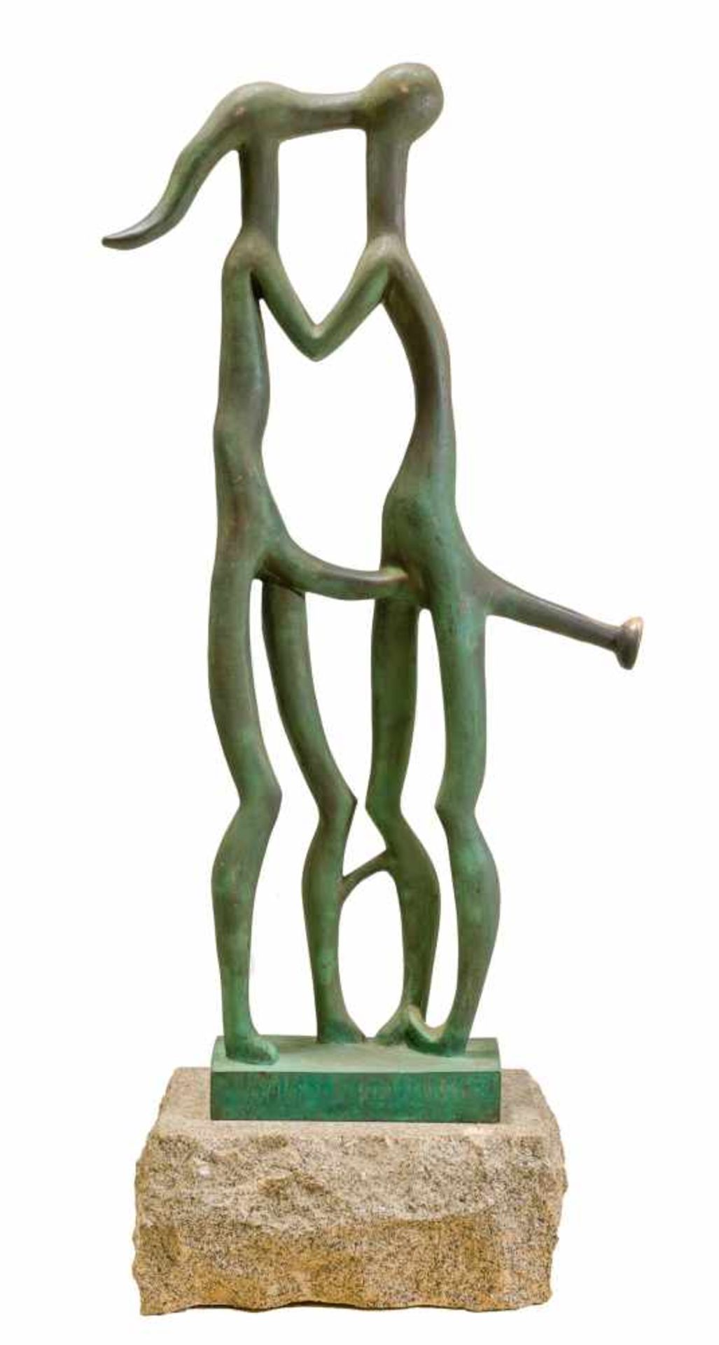 Rikard Knyaz * Stockholm 1957 geb. Vitlycke Couple Bronze, patiniert 183 x 98 x 20 cm (