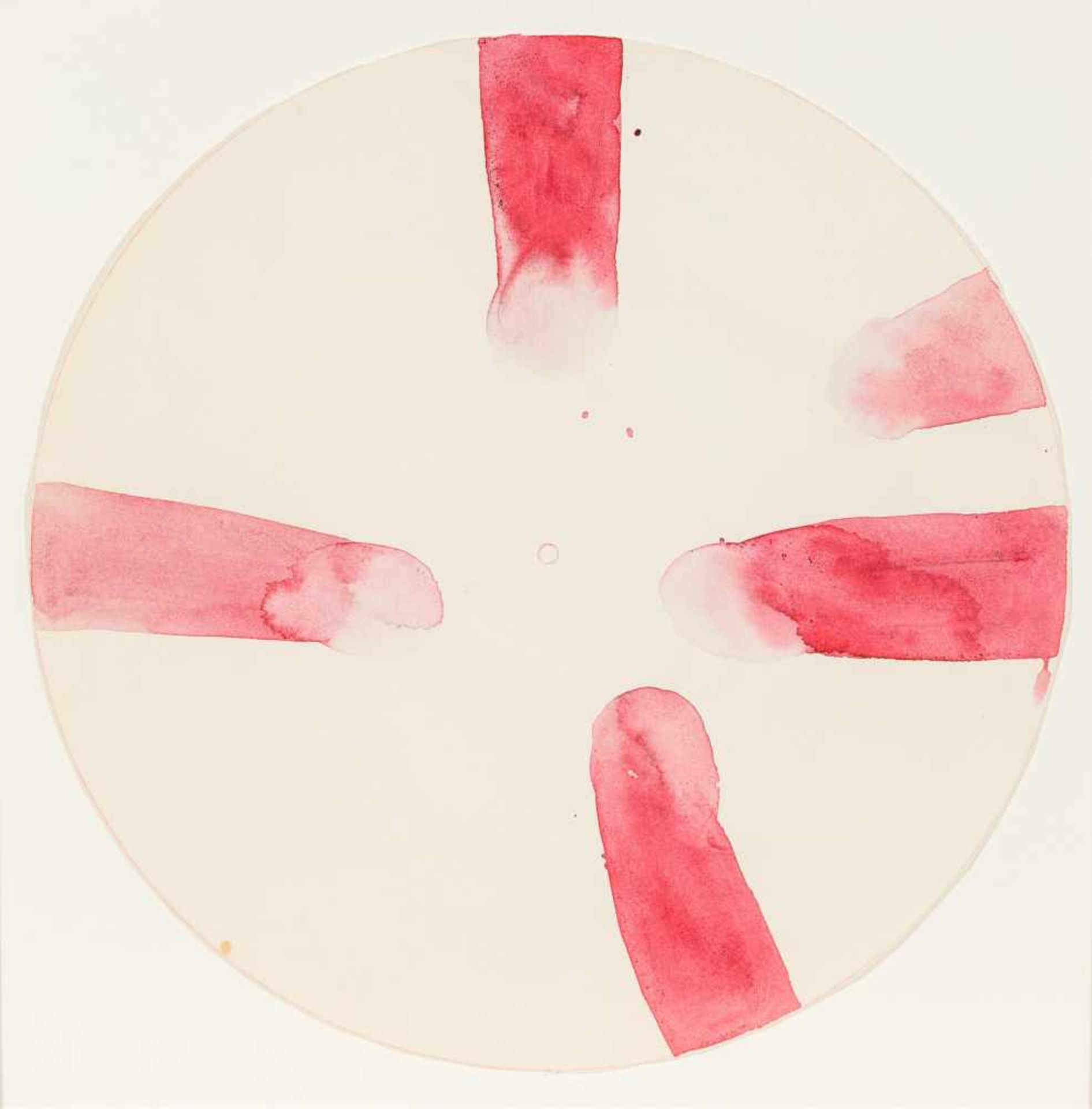 Raymond Pettibon Tucson 1957 geb. Ohne Titel Tinte auf Papier 30 cm Durchmesser 1990 rückseitig