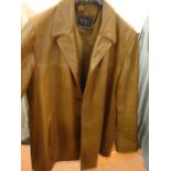 Oakwood brown leather men's jacket size XXL, in 100% buffalo leather, including a total of 3