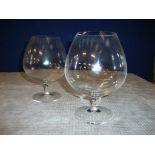 2 off Villeroy & Boch large brandy/cognac goblets, each being approx. 170mm tall and approx. 120mm