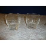 Pair of Villeroy & Boch Octavie fine crystal old fashioned tumblers, 92mm tall, with a retail
