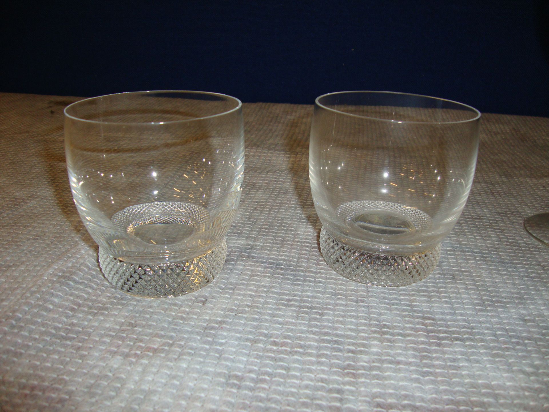 Pair of Villeroy & Boch Octavie fine crystal old fashioned tumblers, 92mm tall, with a retail