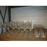 Villeroy & Boch Octavie 32 piece fine crystal glassware set comprising 8 each of the 206mm wine