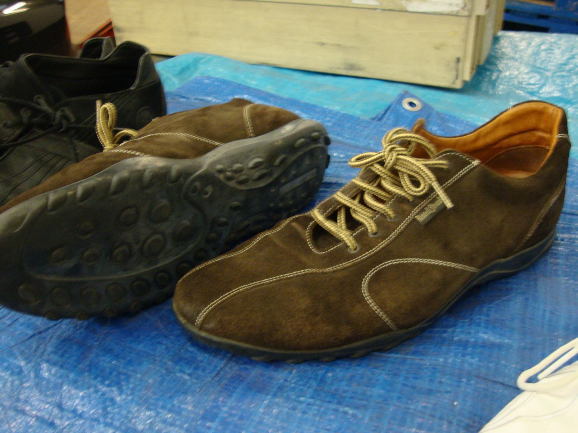 3 pairs of men's trainers, one by Russell & Bromley in chocolate brown suede being size 46 and the - Image 2 of 4