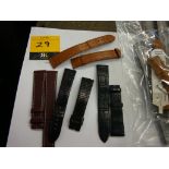 Quantity of Camille Fournet leather watch straps. This lot comprises 5 straps in total, 4 by Camille
