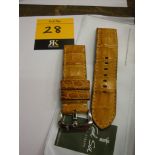 Panerai leather watch strap by Ted Su including Ted Su case. Strap dimensions understood to be width