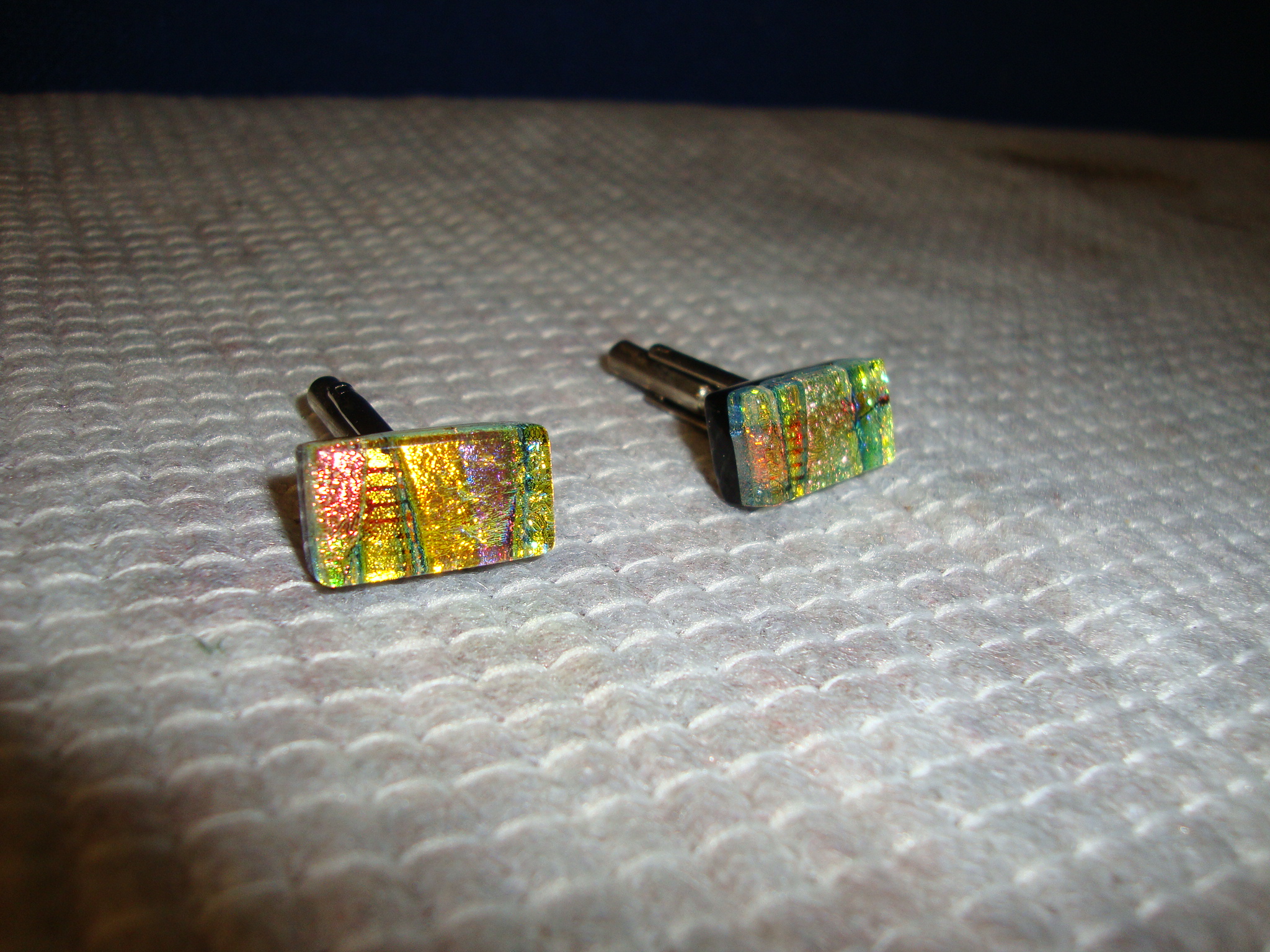 Pair of cufflinks understood to be handmade in glass - Image 2 of 4