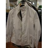 Paul & Shark Typhoon 2000 white storm jacket with mesh lining and multiple pockets. Hood zips into