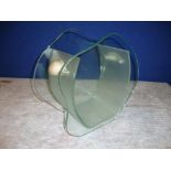 Unusual modern ice bucket in glass, max. external dimensions approx. 280mm tall, 290mm wide and