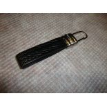 Mont Blanc black leather and silver key fob. Current RRP understood to be circa £125