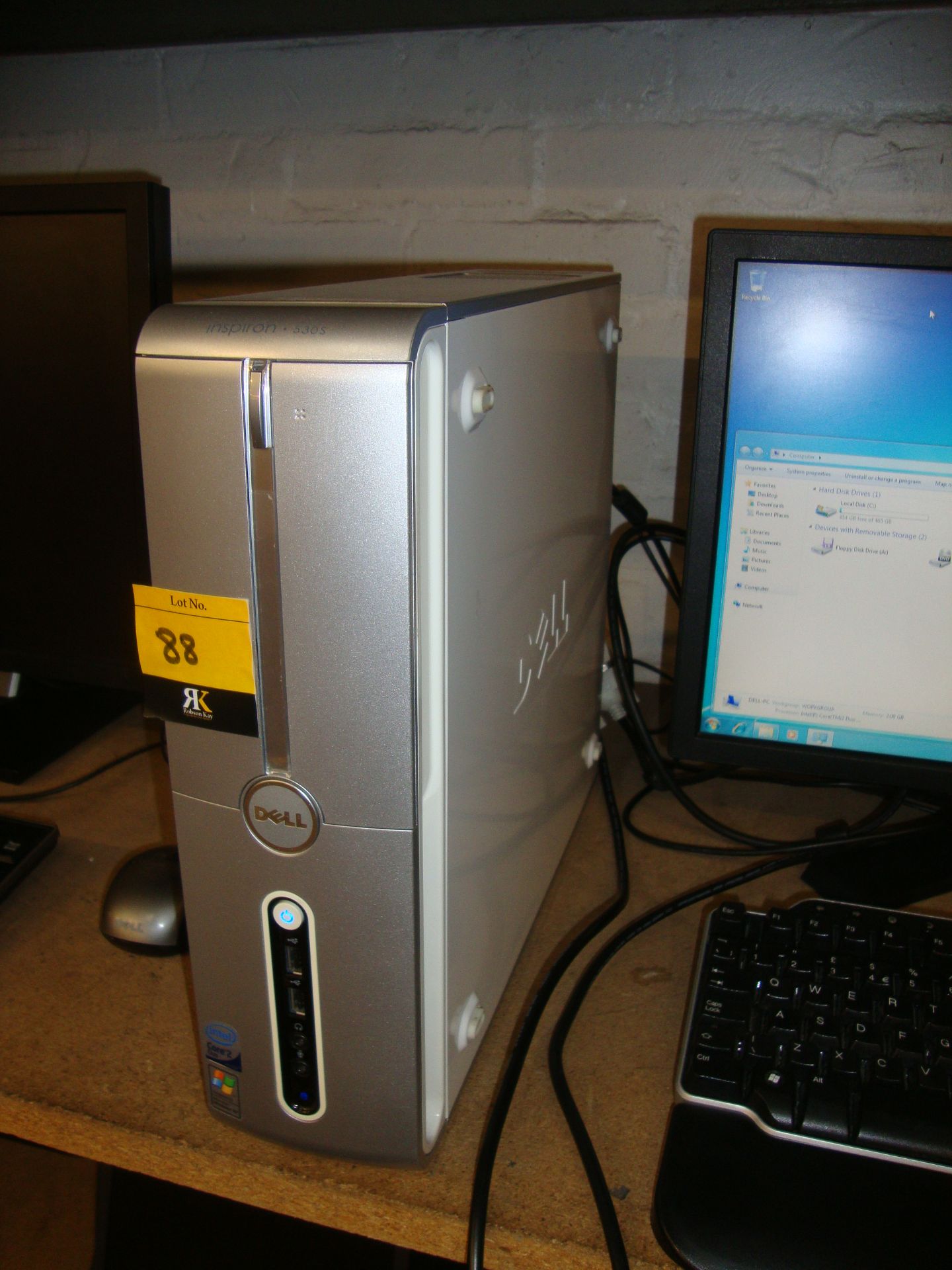 Dell Inspiron 530S Intel Core 2 Duo tower desktop computer including Dell widescreen LCD monitor - Image 3 of 5